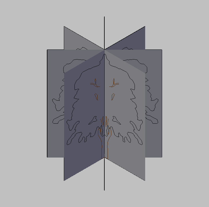 Bloque Autocad Vista de Árbol Pino 43 en 3D